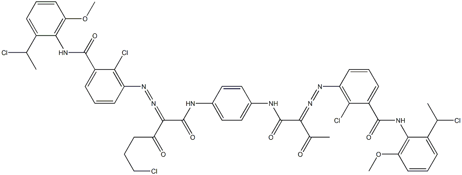3,3'-[2-(2-Chloroethyl)-1,4-phenylenebis[iminocarbonyl(acetylmethylene)azo]]bis[N-[2-(1-chloroethyl)-6-methoxyphenyl]-2-chlorobenzamide]