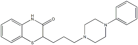 2-[3-[4-(フェニル)ピペラジン-1-イル]プロピル]-2H-1,4-ベンゾチアジン-3(4H)-オン 化学構造式