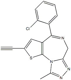 4-(2-Chlorophenyl)-2-ethynyl-9-methyl-6H-thieno[3,2-f][1,2,4]triazolo[4,3-a][1,4]diazepine