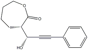 (3S)-3-[(R)-1-Hydroxy-3-phenyl-2-propyn-1-yl]tetrahydrooxepin-2(3H)-one 结构式