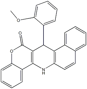 7,14-Dihydro-7-(2-methoxyphenyl)-6H-benzo[f][1]benzopyrano[4,3-b]quinolin-6-one,,结构式