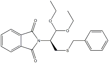 (+)-N-[(S)-3-Benzylthio-1,1-diethoxypropane-2-yl]phthalimide Struktur