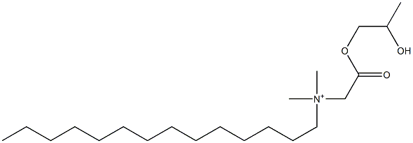 N-[(2-Hydroxypropoxy)carbonylmethyl]-N,N-dimethyl-1-tetradecanaminium Structure