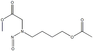 N-(4-Acetyloxybutyl)-N-nitrosoglycine methyl ester Struktur