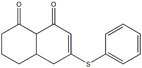 3-(フェニルチオ)-4a,5,6,8a-テトラヒドロナフタレン-1,8(4H,7H)-ジオン 化学構造式