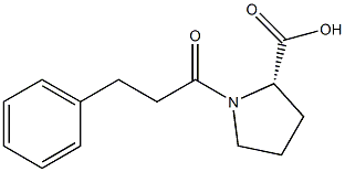 1-(3-Phenylpropionyl)-L-proline,,结构式