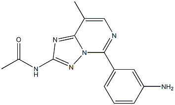 2-Acetylamino-5-[3-aminophenyl]-8-methyl[1,2,4]triazolo[1,5-c]pyrimidine 结构式