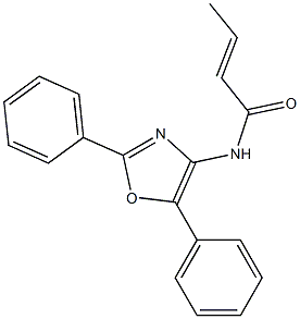 N-(2,5-Diphenyl-4-oxazolyl)-2-butenamide 结构式