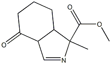 3a,4,5,6,7,7a-Hexahydro-1-methyl-4-oxo-1H-isoindole-1-carboxylic acid methyl ester Structure