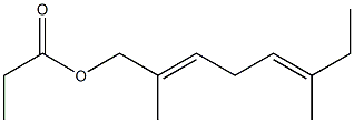 Propionic acid 2,6-dimethyl-2,5-octadienyl ester 结构式