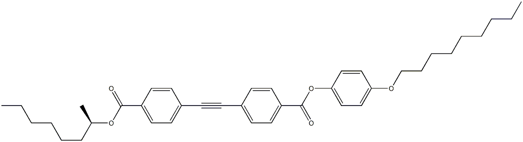 4-[[4-(4-Nonyloxyphenoxycarbonyl)phenyl]ethynyl]benzoic acid (R)-1-methylheptyl ester Structure