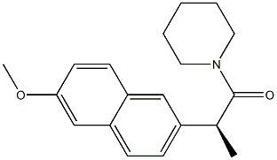 2-[(S)-1-(1-Piperidinylcarbonyl)ethyl]-6-methoxynaphthalene Structure