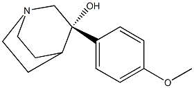 (3S)-3-(4-Methoxyphenyl)-1-azabicyclo[2.2.2]octan-3-ol Struktur