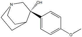 (3S)-3-(4-メトキシフェニル)-1-アザビシクロ[2.2.2]オクタン-3-オール 化学構造式