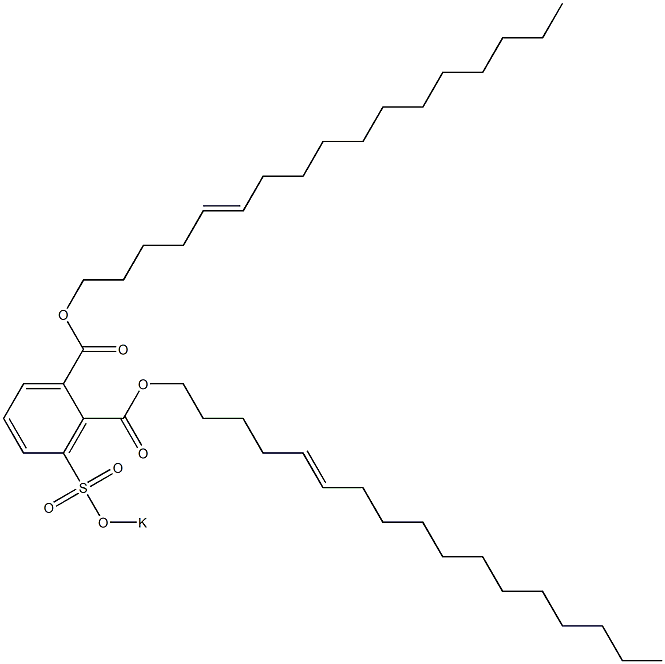 3-(ポタシオスルホ)フタル酸ジ(5-ヘプタデセニル) 化学構造式