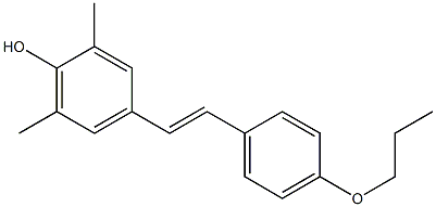 4-[(E)-2-(4-Propyloxyphenyl)ethenyl]-2,6-dimethylphenol Structure