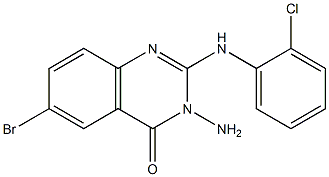 2-[(2-Chlorophenyl)amino]-3-amino-6-bromoquinazolin-4(3H)-one Structure