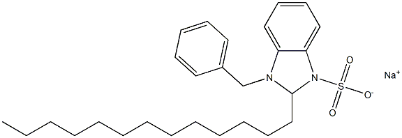 1-Benzyl-2,3-dihydro-2-tridecyl-1H-benzimidazole-3-sulfonic acid sodium salt Structure