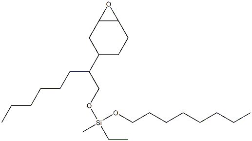 2-(3,4-Epoxycyclohexan-1-yl)ethylmethyldi(octyloxy)silane 结构式