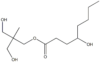 4-ヒドロキシオクタン酸2,2-ビス(ヒドロキシメチル)プロピル 化学構造式