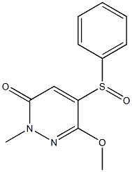 6-Methoxy-2-methyl-5-(phenylsulfinyl)pyridazin-3(2H)-one Structure