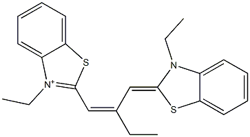 3-Ethyl-2-[2-[3-ethylbenzothiazole-2(3H)-ylidenemethyl]-1-butenyl]benzothiazole-3-ium Struktur