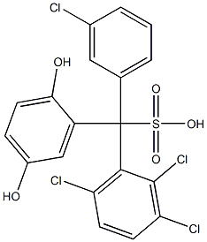 (3-Chlorophenyl)(2,3,6-trichlorophenyl)(2,5-dihydroxyphenyl)methanesulfonic acid Structure