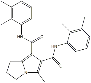 6,7-Dihydro-3-methyl-N,N'-bis(2,3-dimethylphenyl)-5H-pyrrolizine-1,2-dicarboxamide,,结构式