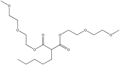 Hexane-1,1-dicarboxylic acid bis[2-(2-methoxyethoxy)ethyl] ester Structure