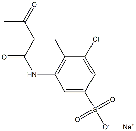 5-(Acetoacetylamino)-3-chloro-4-methylbenzenesulfonic acid sodium salt Structure