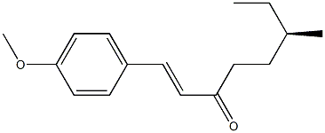 [R,(-)]-1-(p-メトキシフェニル)-6-メチル-1-オクテン-3-オン 化学構造式