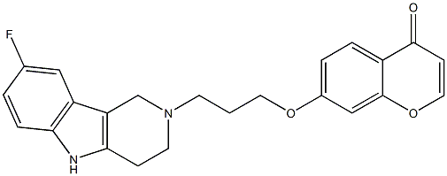 7-[3-[(8-Fluoro-2,3,4,5-tetrahydro-1H-pyrido[4,3-b]indol)-2-yl]propyloxy]-4H-1-benzopyran-4-one