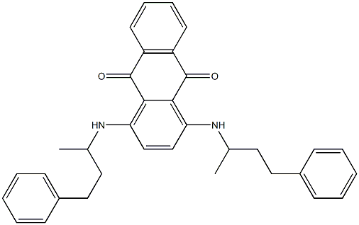 1,4-Bis(1-methyl-3-phenylpropylamino)anthraquinone,,结构式