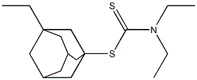 Diethyldithiocarbamic acid 5-ethyladamantan-1-yl ester Struktur
