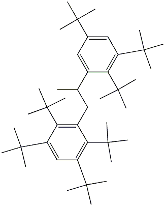 1-(2,3,5,6-Tetra-tert-butylphenyl)-2-(2,3,5-tri-tert-butylphenyl)propane Struktur