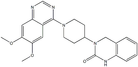 3-[1-(6,7-Dimethoxy-4-quinazolinyl)-4-piperidinyl]-3,4-dihydroquinazolin-2(1H)-one Structure