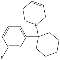 1,2,3,6-Tetrahydro-1-[1-[3-fluorophenyl]cyclohexyl]pyridine,,结构式