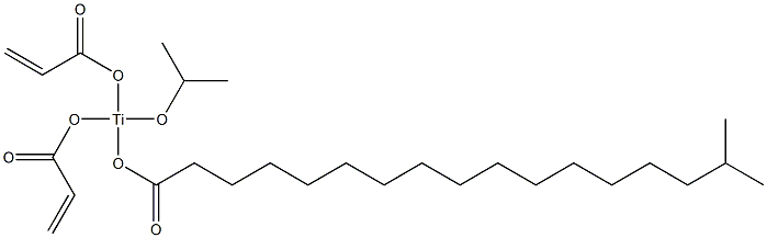 Bis(acryloyloxy)isopropoxy(1-oxo-16-methylheptadecyloxy)titanium(IV),,结构式