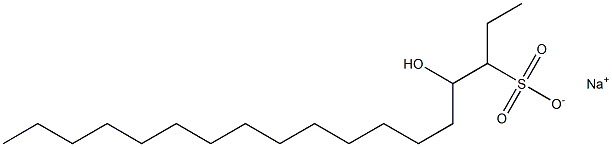 4-Hydroxyoctadecane-3-sulfonic acid sodium salt 结构式