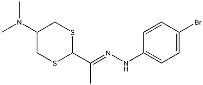 N,N-Dimethyl-2-[1-[2-(4-bromophenyl)hydrazono]ethyl]-1,3-dithiane-5-amine Structure