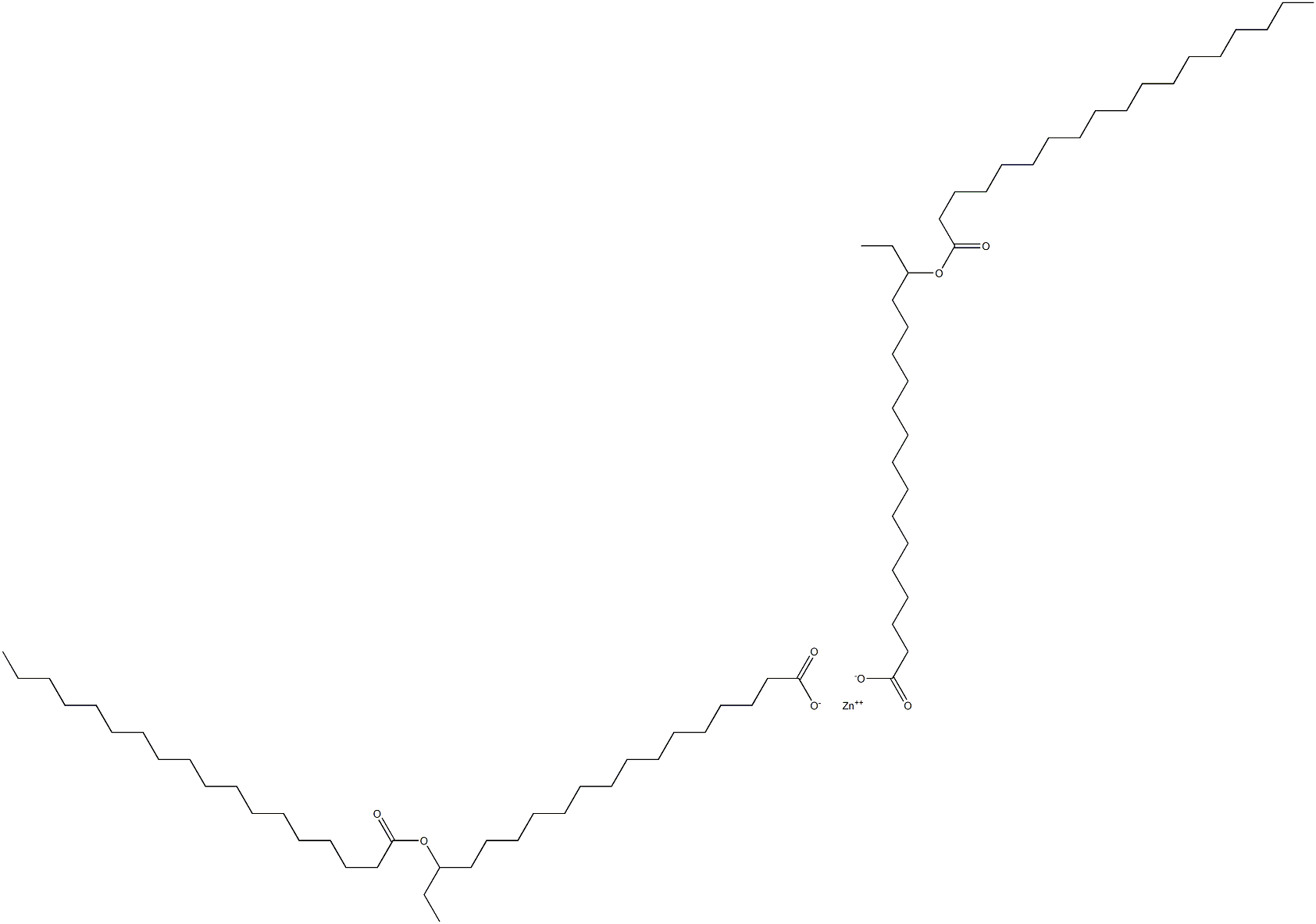 Bis(16-stearoyloxystearic acid)zinc salt 结构式