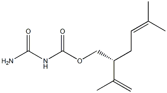 [S,(+)]-5-メチル-2-(1-メチルビニル)-4-ヘキセン-1-オールN-カルバモイルカルバマート 化学構造式