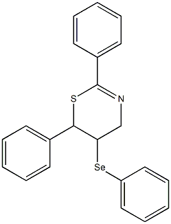 2,6-ジフェニル-5-(フェニルセレノ)-5,6-ジヒドロ-4H-1,3-チアジン 化学構造式