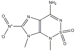 4-Amino-1,7-dimethyl-6-nitro-1H,7H-imidazo[4,5-c][1,2,6]thiadiazine 2,2-dioxide