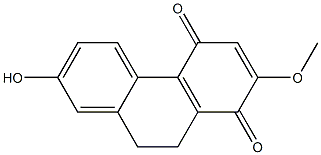 2-Hydroxy-7-methoxy-9,10-dihydrophenanthrene-5,8-dione 结构式