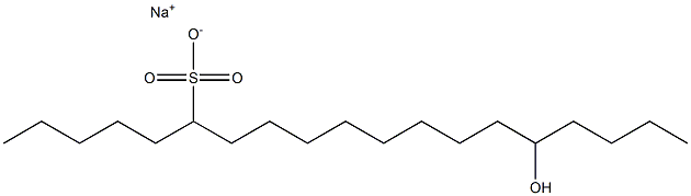 15-ヒドロキシノナデカン-6-スルホン酸ナトリウム 化学構造式