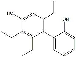 2,3,6-トリエチル-1,1'-ビフェニル-2',4-ジオール 化学構造式