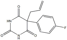 5-アリル-5-(p-フルオロフェニル)-2,4,6(1H,3H,5H)-ピリミジントリオン 化学構造式