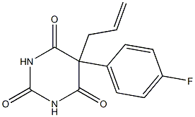 5-Allyl-5-(p-fluorophenyl)barbituric acid,,结构式