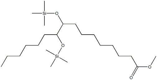 9,10-ビス(トリメチルシロキシ)ヘキサデカン酸メチル 化学構造式